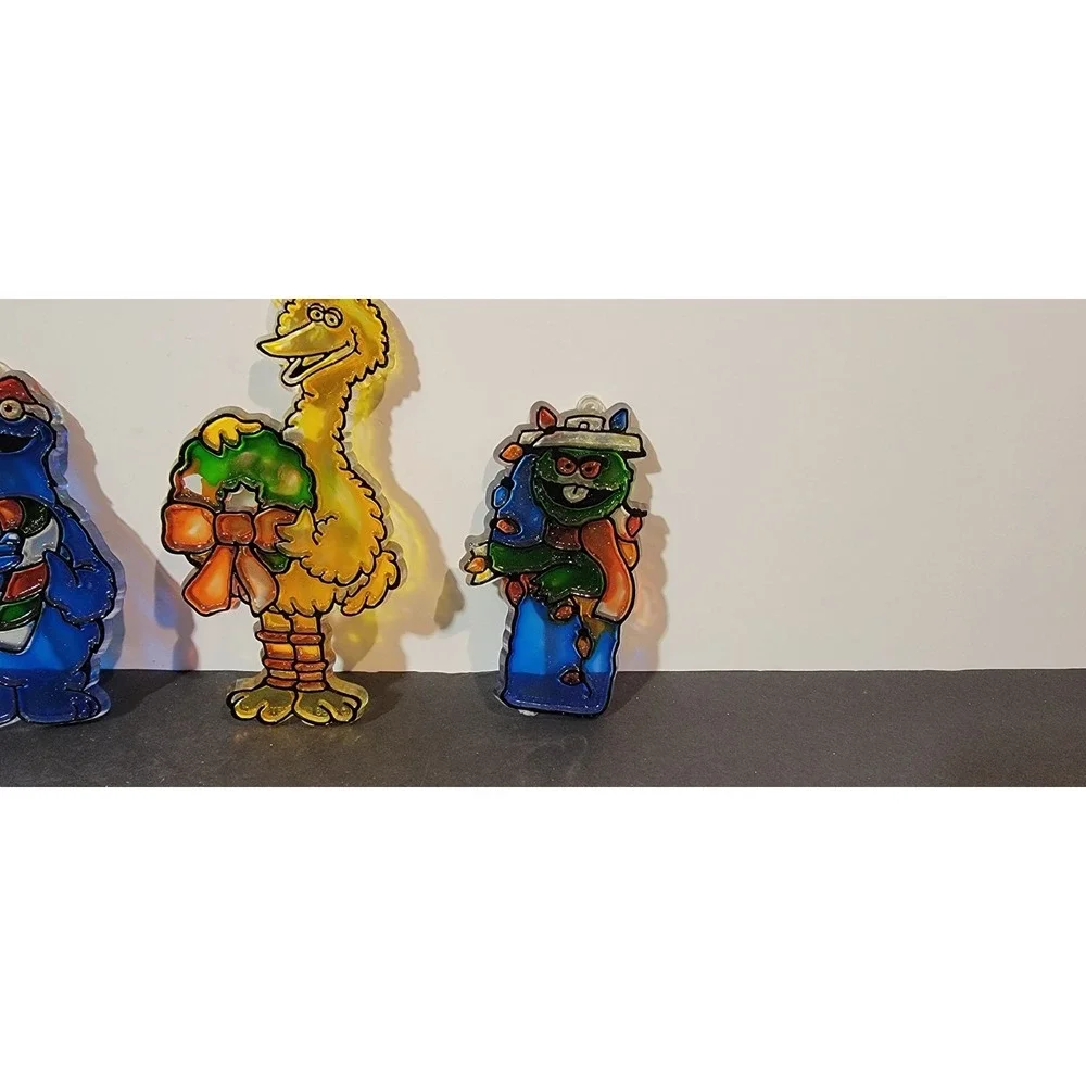 Vintage Sesame Street Christmas Ornaments Muppets‎ Inc Big Bird Earnie Oscar 3
